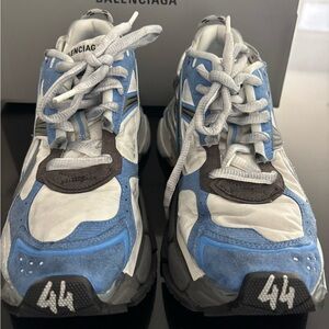 Balenciaga Sky Blue and White Athletic Shoes